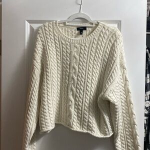 Aqua beige sweater medium